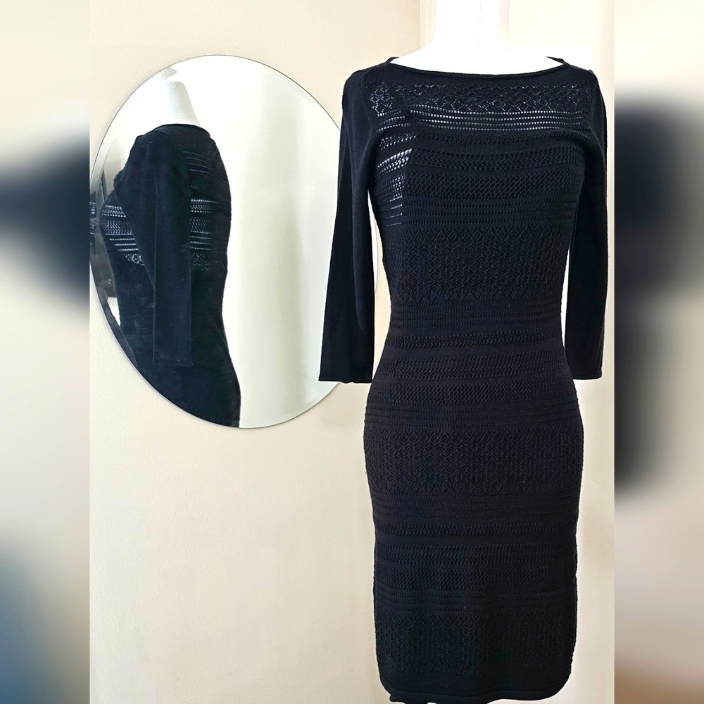 Chaps Womens Whimsigoth Lace black dress Sz S